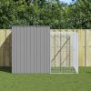 Dog House Light Grey Galvanized Steel Large Durable Dog House