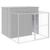Dog House Light Grey Galvanized Steel Large Durable Dog House